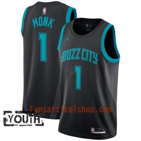 Charlotte Hornets Trikot Malik Monk 1 2018-19 Jordan Brand City Edition Schwarz Swingman - Kinder